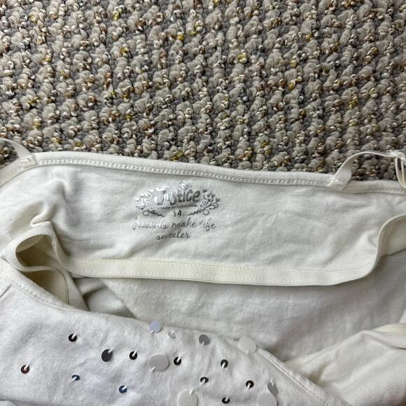 White vintage y2k sparkly sequin beaded cami tank top - Picture 6 of 6